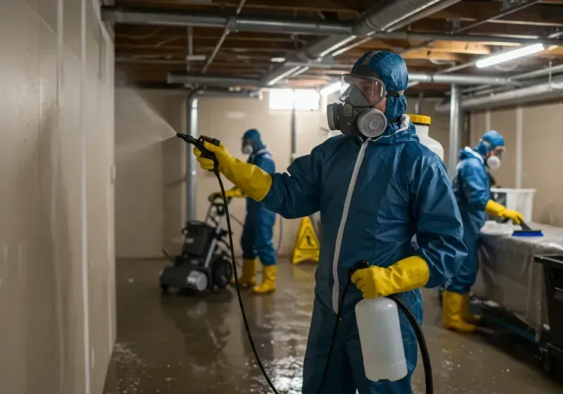 Basement Sanitization and Antimicrobial Treatment process in Long Branch, NJ