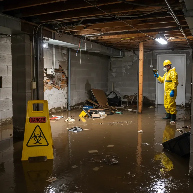 Flooded Basement Electrical Hazard in Long Branch, NJ Property